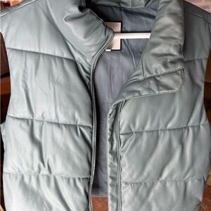 Womens blue/Gray Puffer Vest